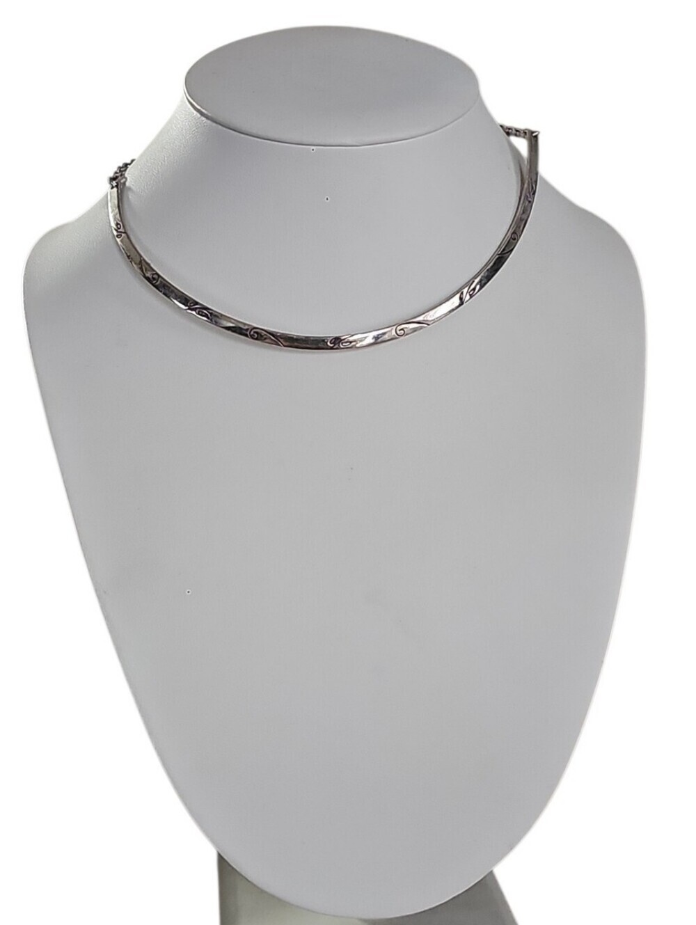 Brighton Collar Curved Bar Engraved Choker Necklace